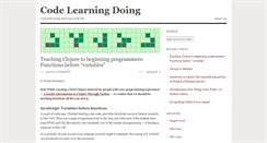 Desktop Screenshot of codelearningdoing.com